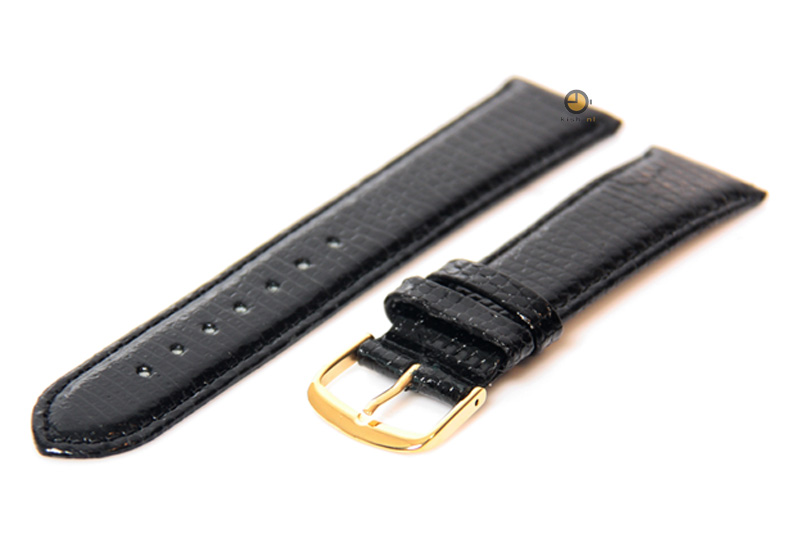 Watchstrap 20mm black (lizard)