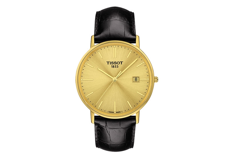 Tissot watch strap T9224101602100 black leather