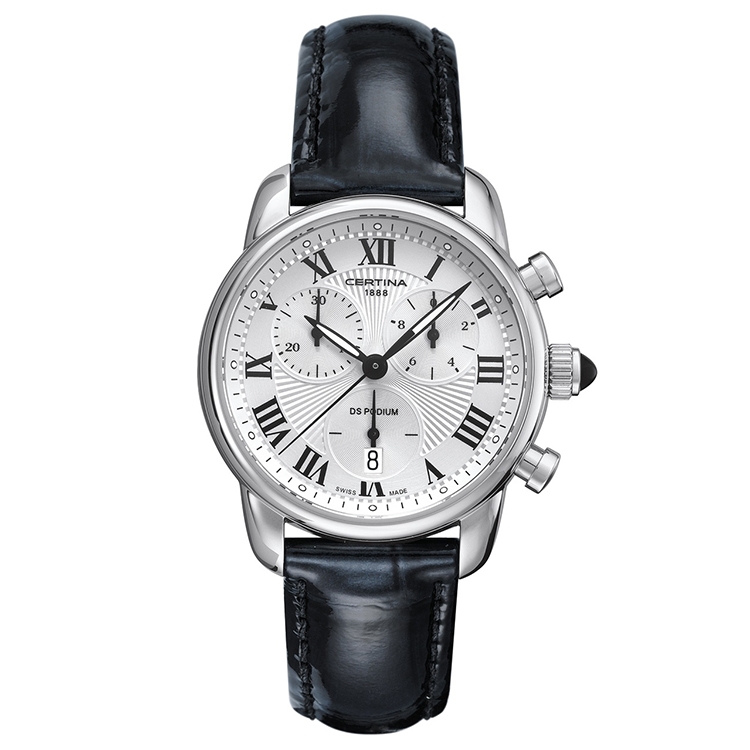 Certina leather strap C0252171601800A 17/14mm without buckle (black)