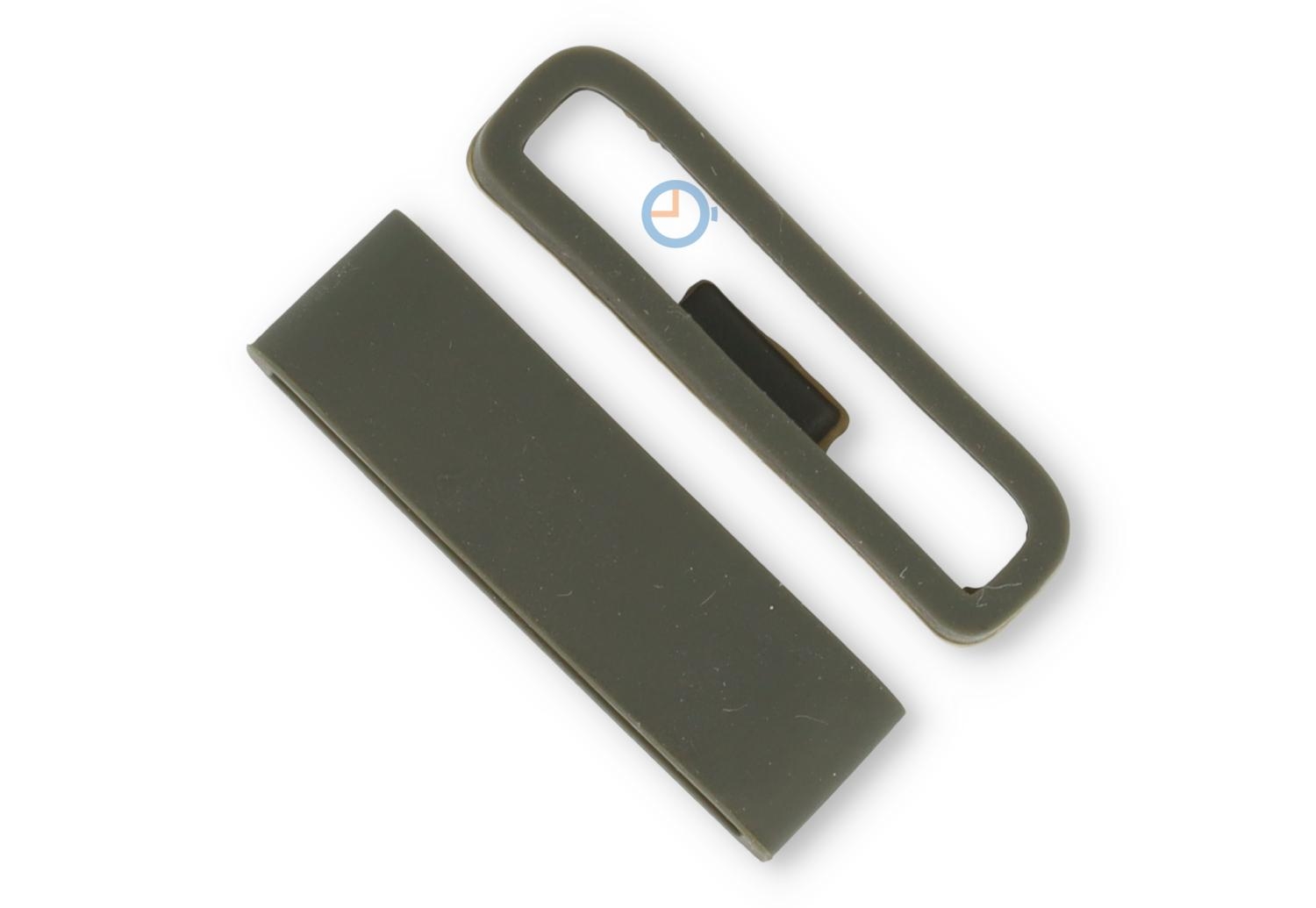 Band keeper 24mm green silicone non-slip - 1 piece