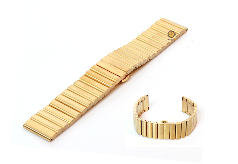 Watchstrap 22mm stainless steel gold
