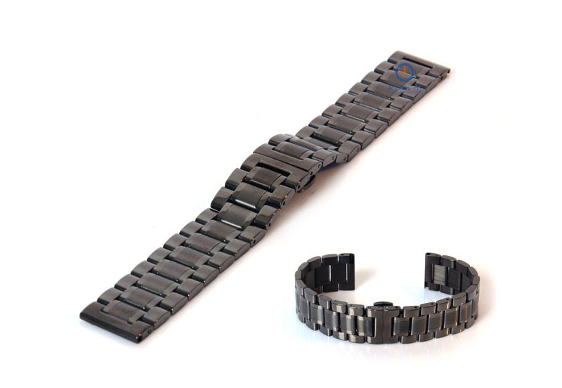 Watchstrap 24mm stainless steel gunmetal