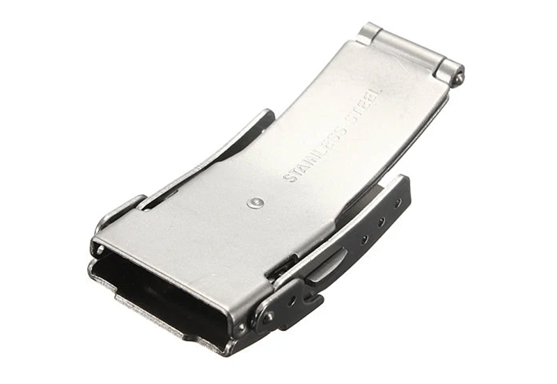 Vouwsluiting voor metaal - 22mm - mat zilver
