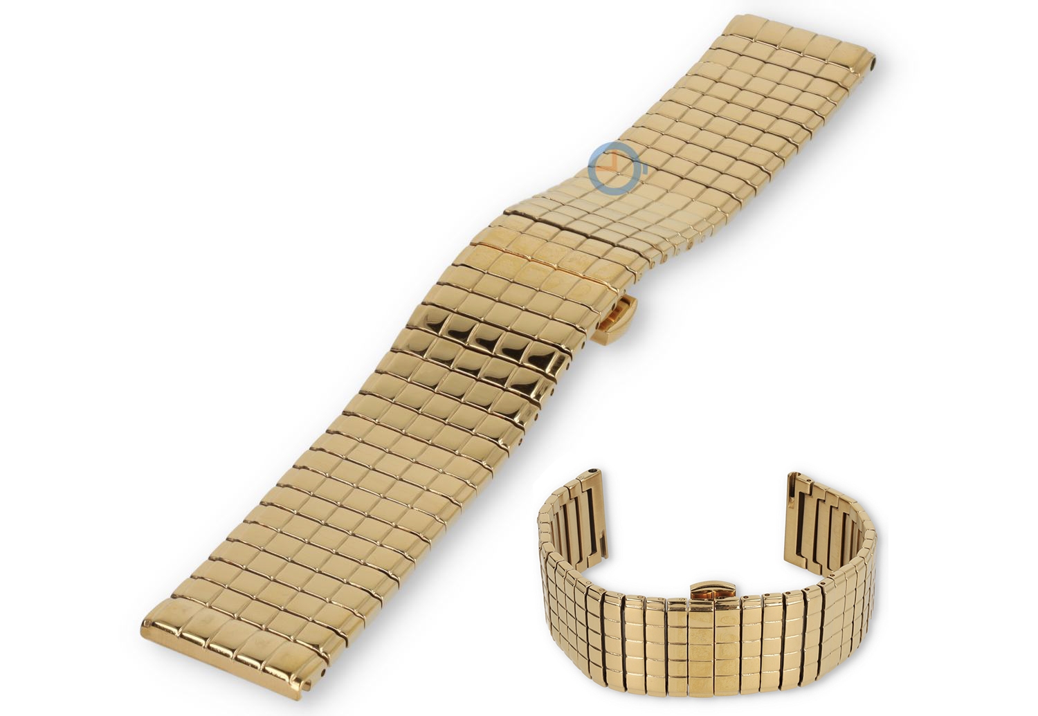 Block pattern bracelet - 22mm - gold