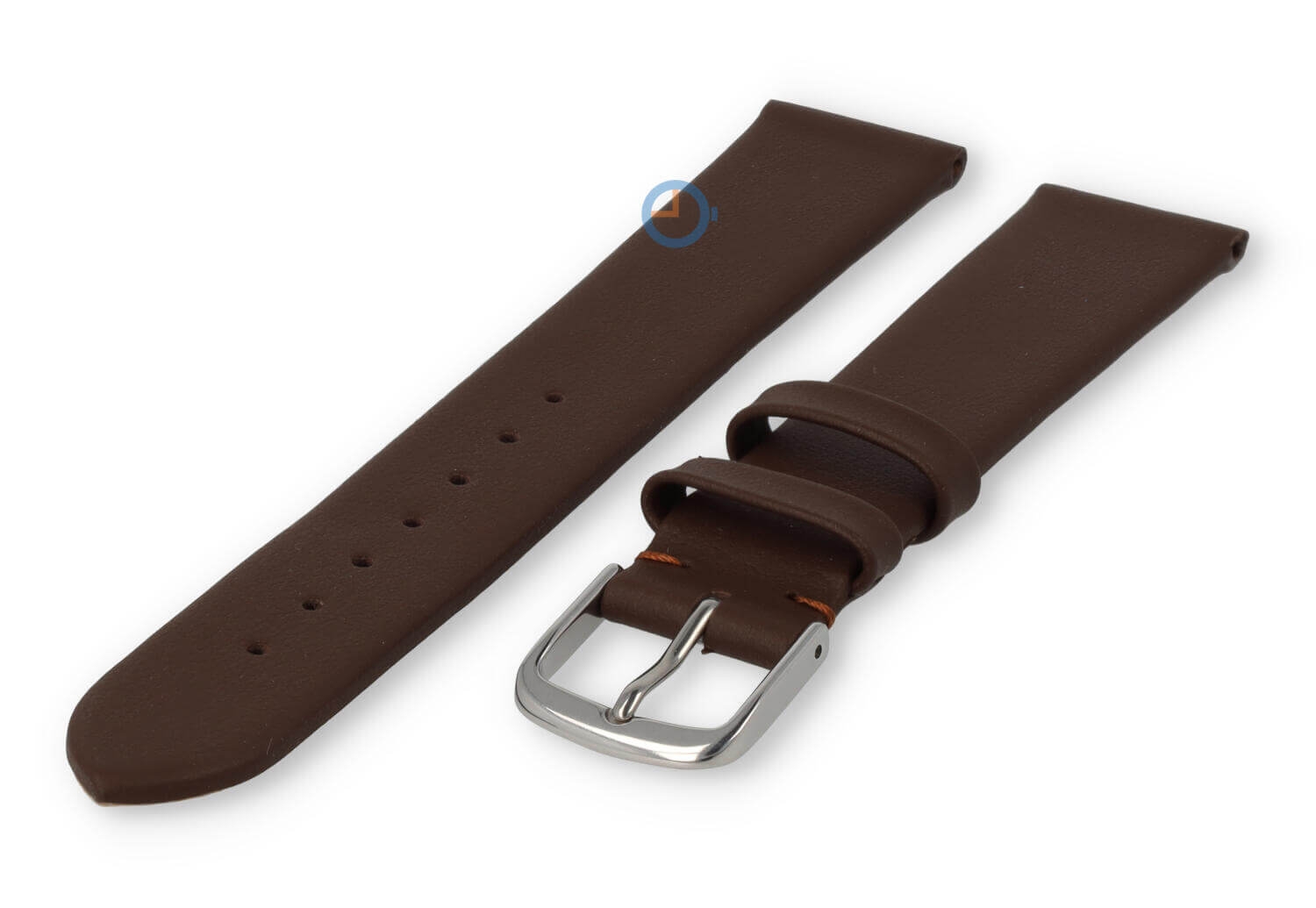 Seamless and smooth strap 16mm - dark brown